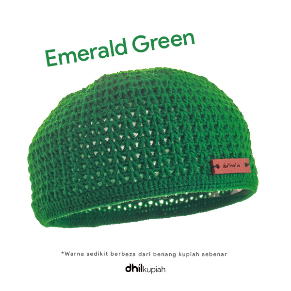 kupiah kait emerald green