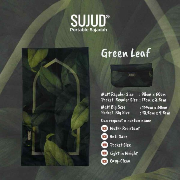 poket sejadah green leaf